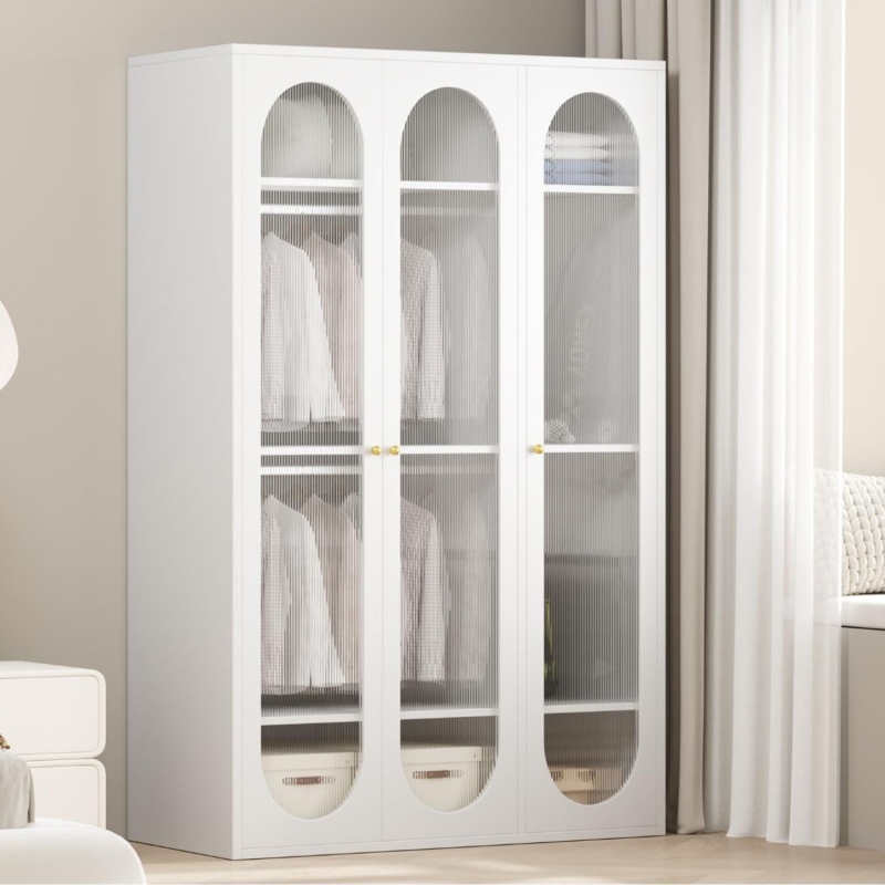 WSYG-92圆弧压型衣柜 法式简约  $WSYG-92 Arc pressure wardrobe French simple