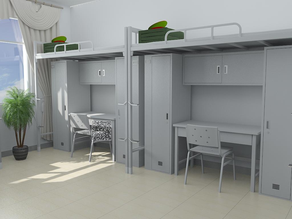 用公寓床+单人物品柜