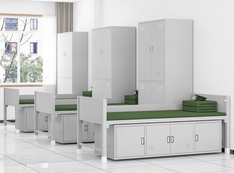 制式营具单人内务床 Standard military single - person barracks bed