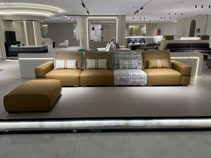 2505皮布结合沙发