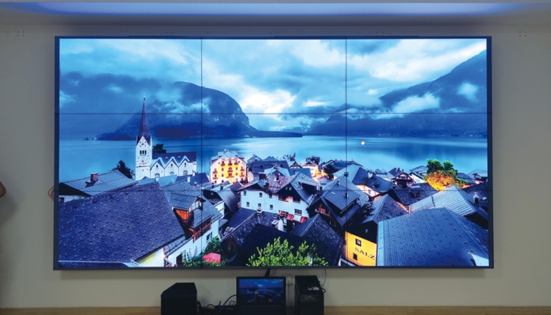 河北廊坊城乡规划院项目<55寸拼接屏3x3+液压支架安装>