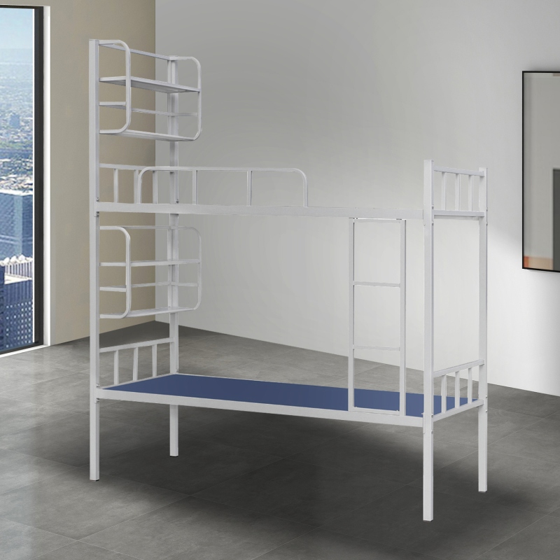 GZC-63 方管扣板上下铁床+双层书架