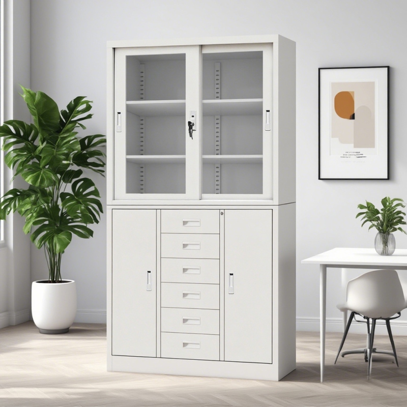 WJ-58  中六斗上玻璃移门柜