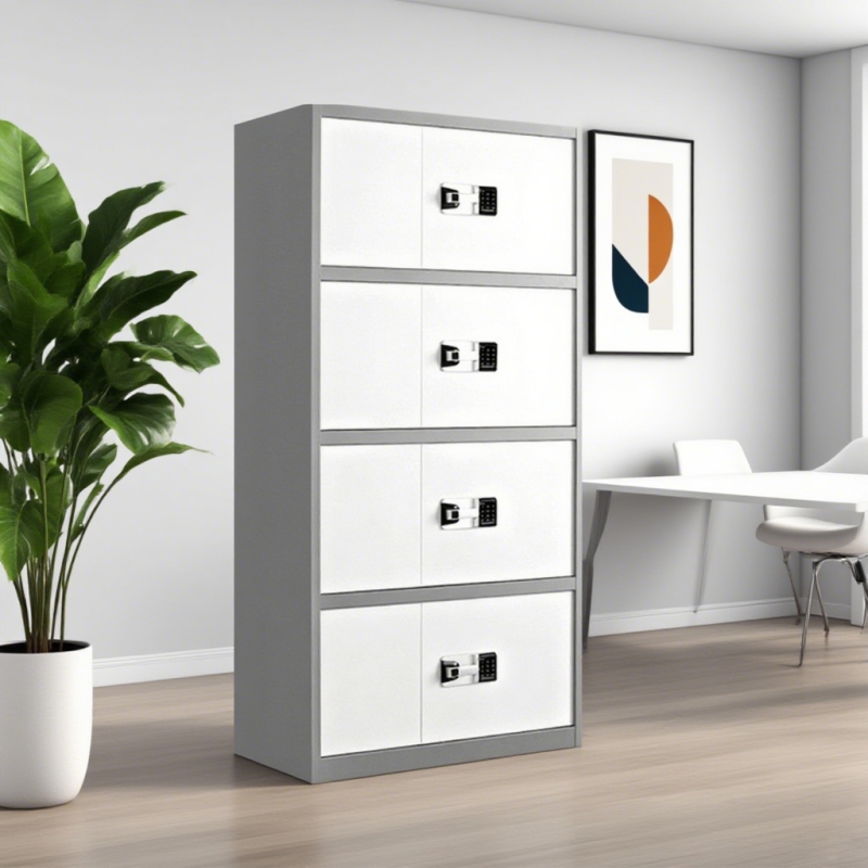 BM-23  通体八门保密柜(灰套白)