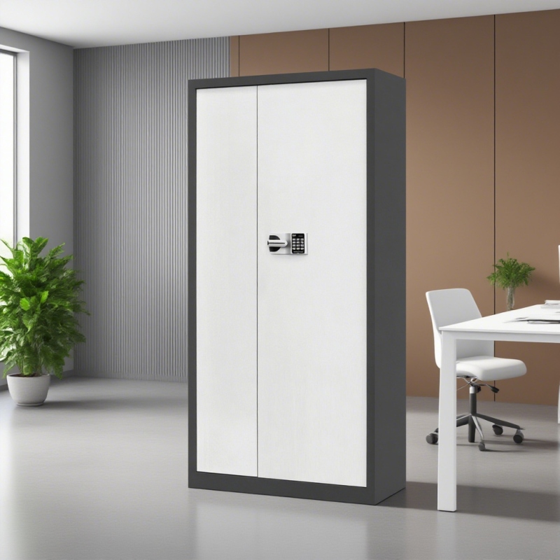 BM-12 通体大门柜(灰套白)