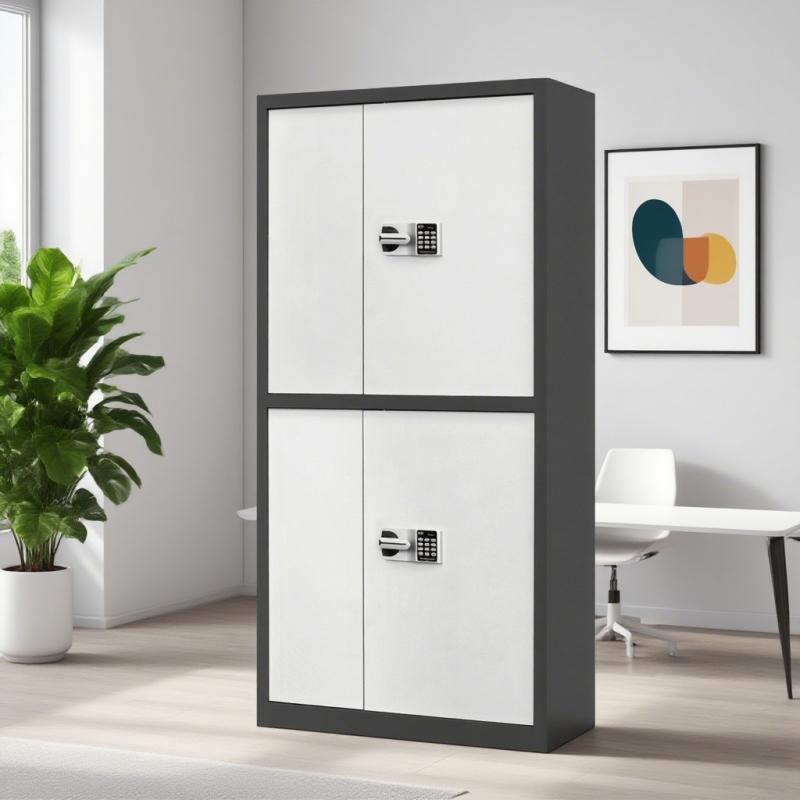 BM-10  连体双节柜(灰套白)