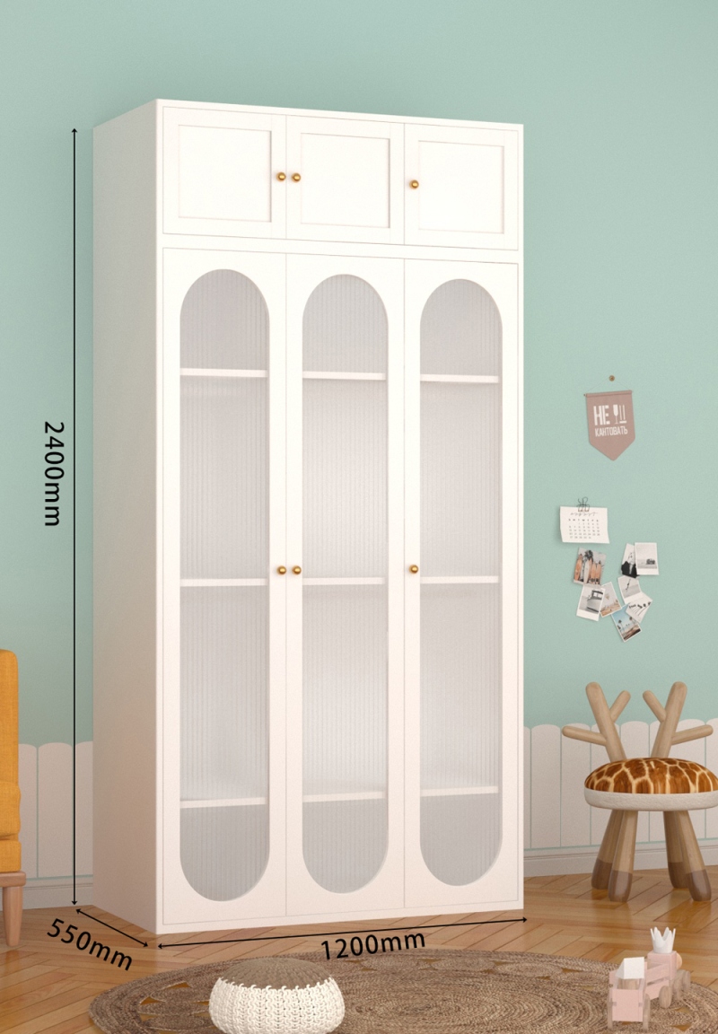 KTCWG-84珍珠白 三门长虹+顶柜 组合款