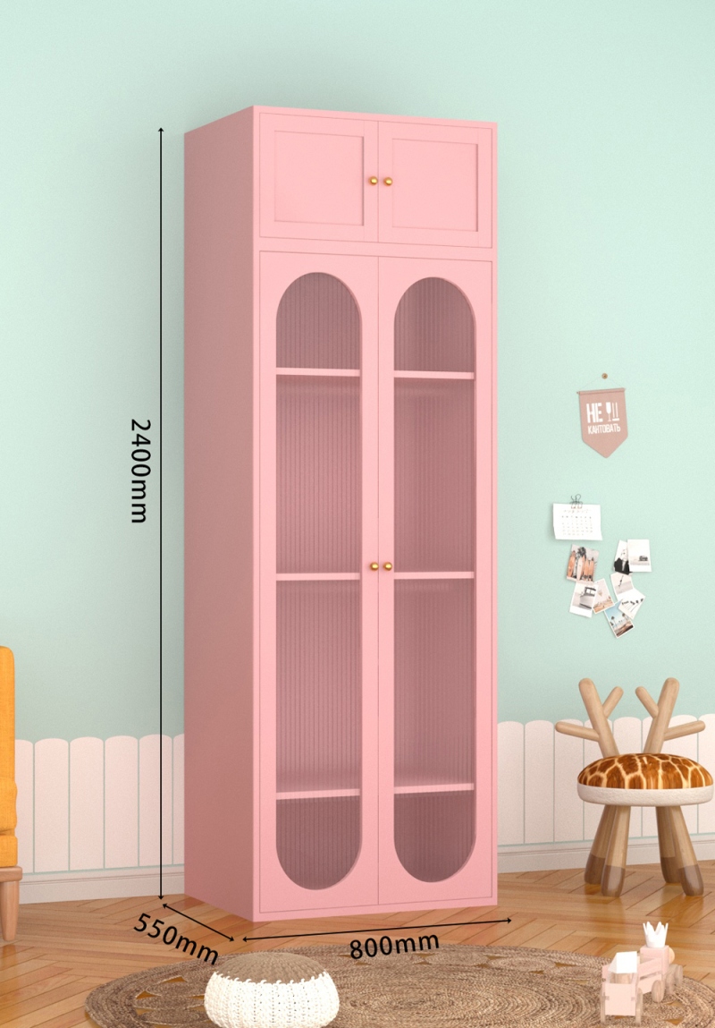 KTCWG-13樱花粉 双门长虹+顶柜 组合款