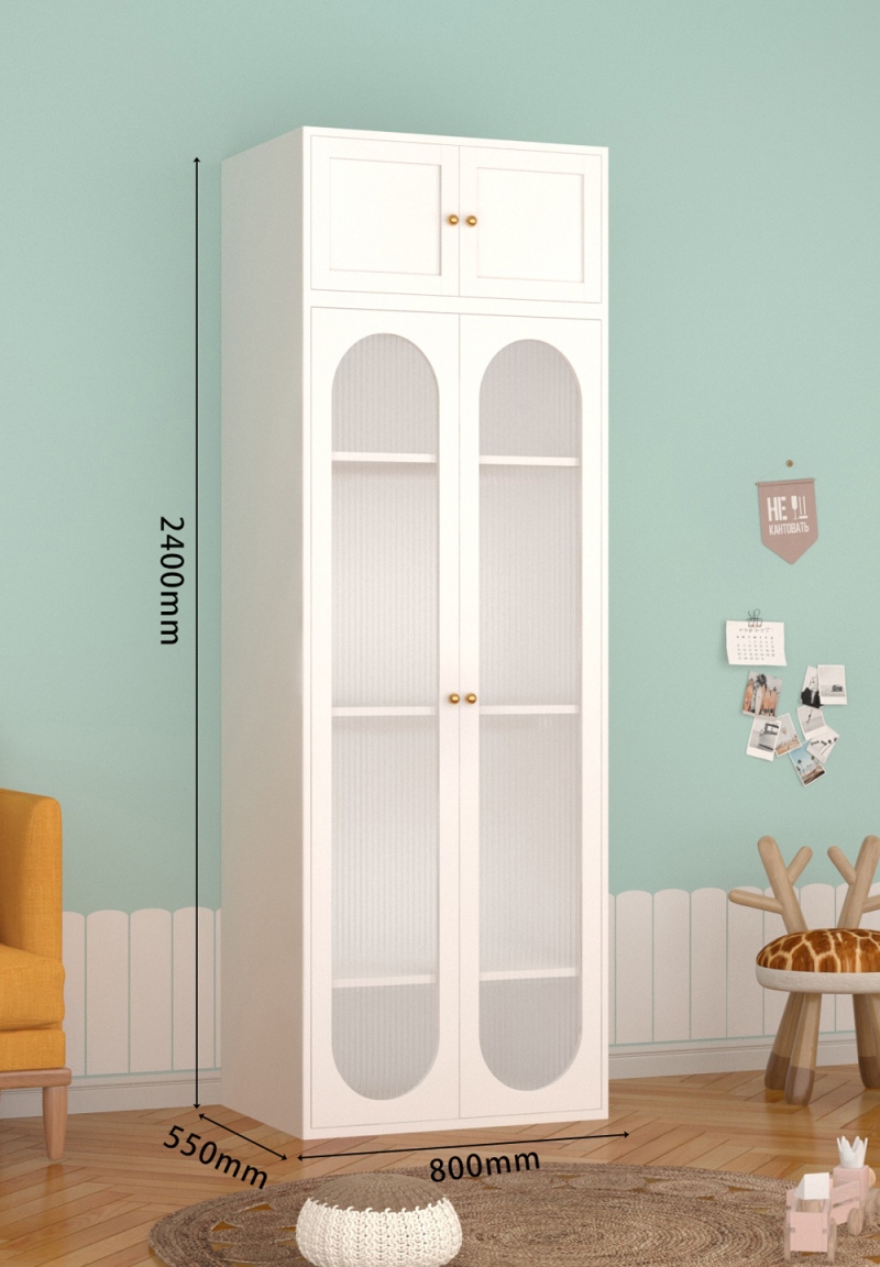 KTCWG-14珍珠白 双门长虹+顶柜 组合款