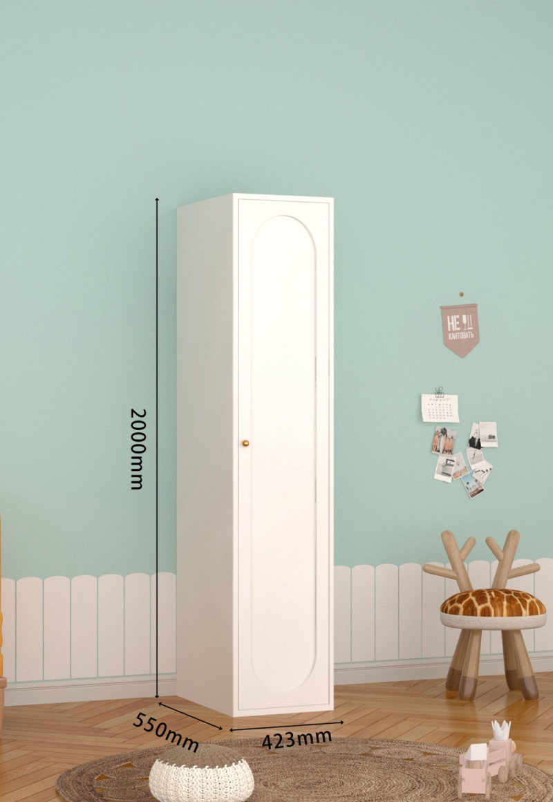 KTCWG-23珍珠白 单门碳钢衣柜