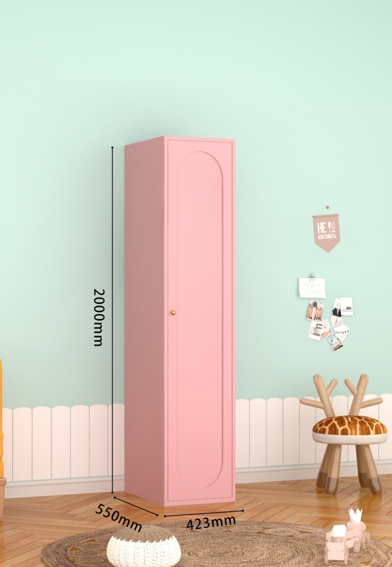 KTCWG-24樱花粉 单门碳钢衣柜