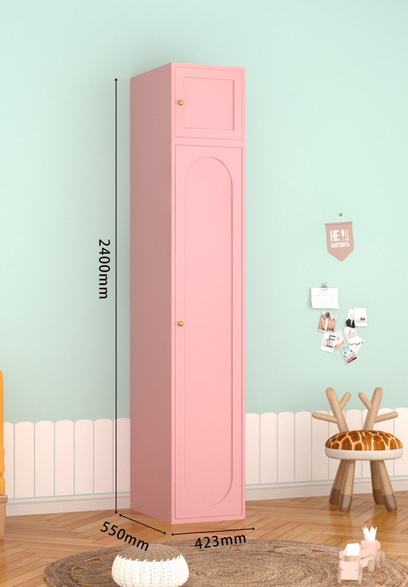 KTCWG-34樱花粉 单门碳钢+顶柜 组合款