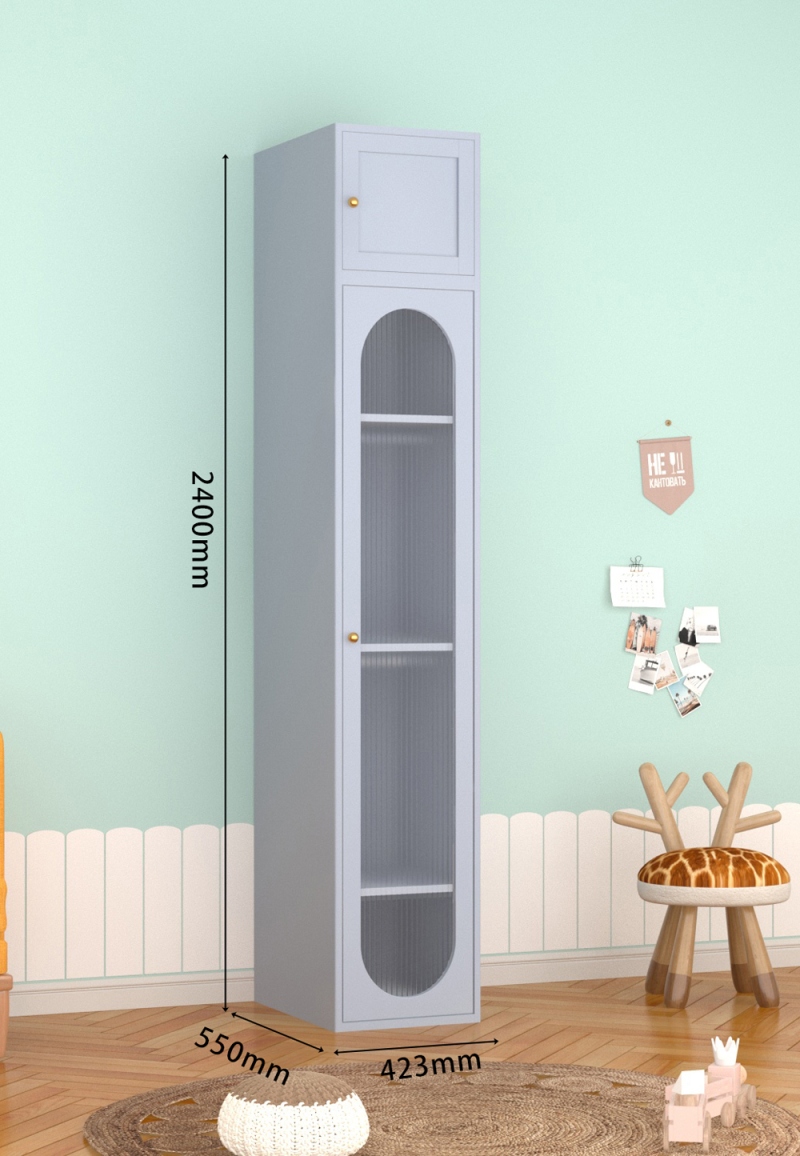 KTCWG-37天空蓝 单门长虹+顶柜 组合款