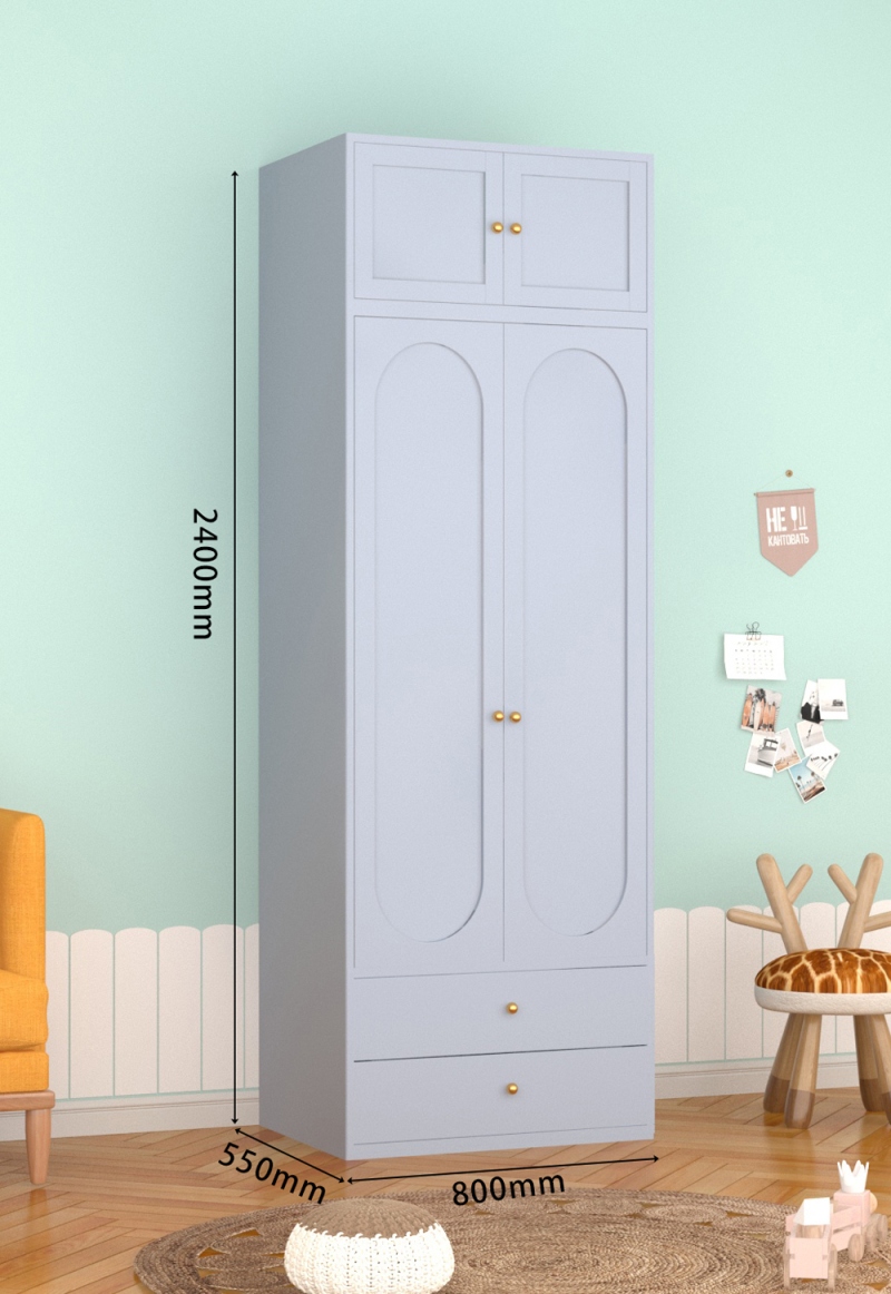 KTCWG-43天空蓝 双门碳钢+顶柜 组合款书柜