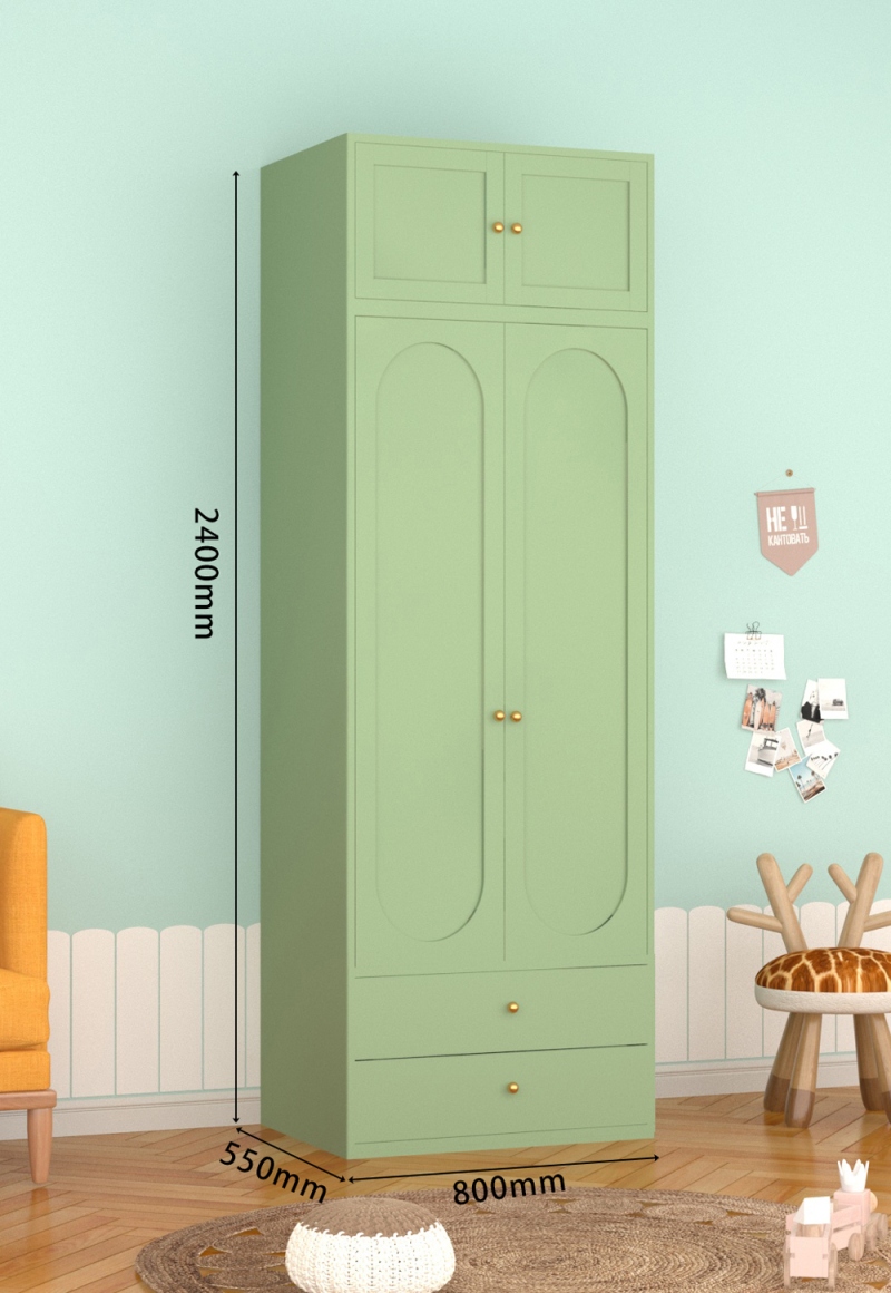 KTCWG-44抹茶绿 双门碳钢+顶柜 组合款书柜