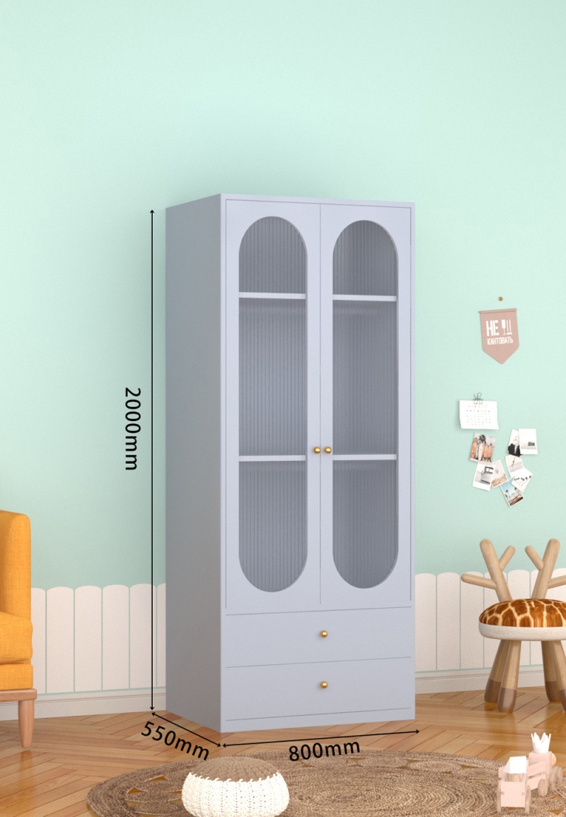 KTCWG-49天空蓝 双门长虹书柜