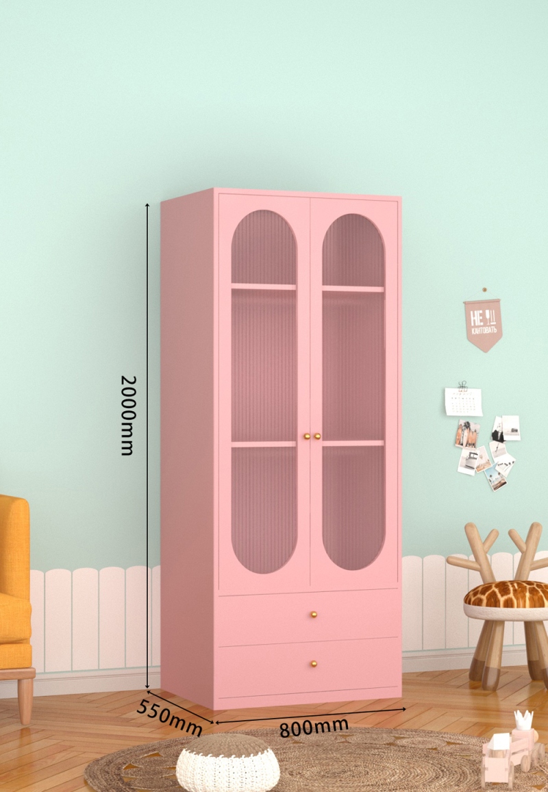 KTCWG-51樱花粉 双门长虹书柜