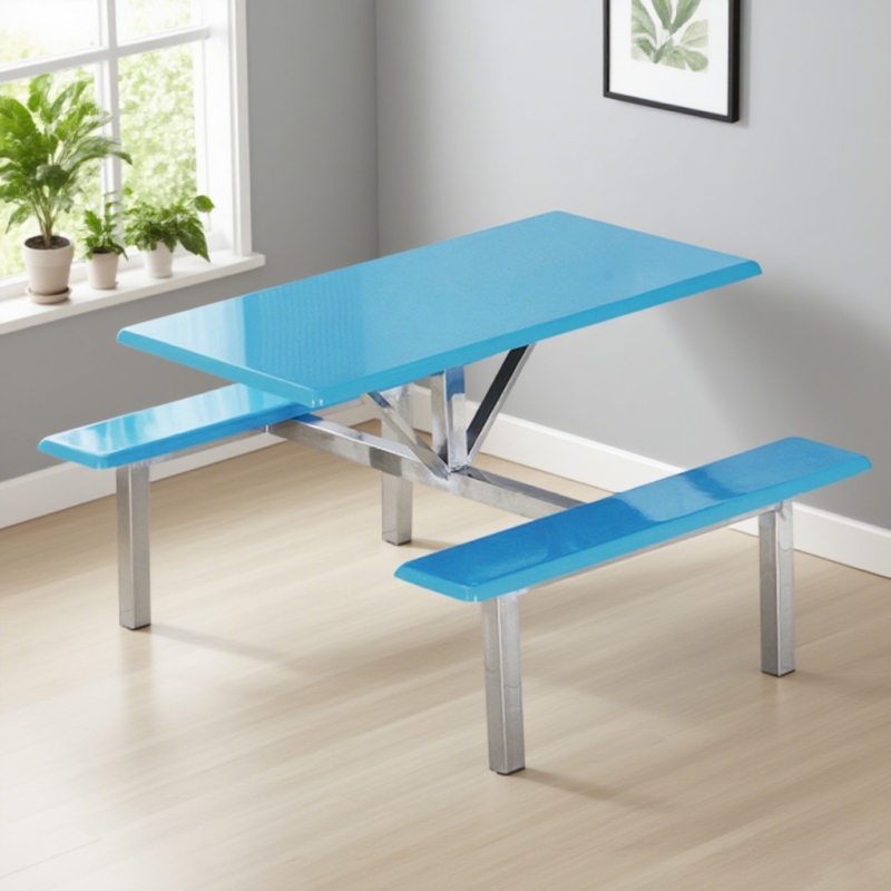 CZY-07  半不锈钢连体餐桌椅