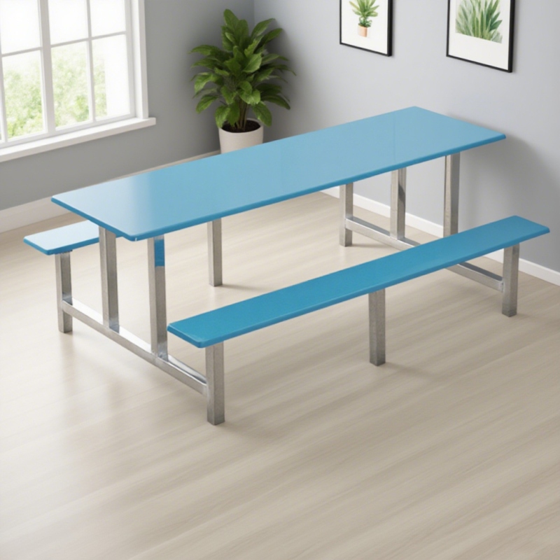 CZY-08  半不锈钢连体餐桌椅