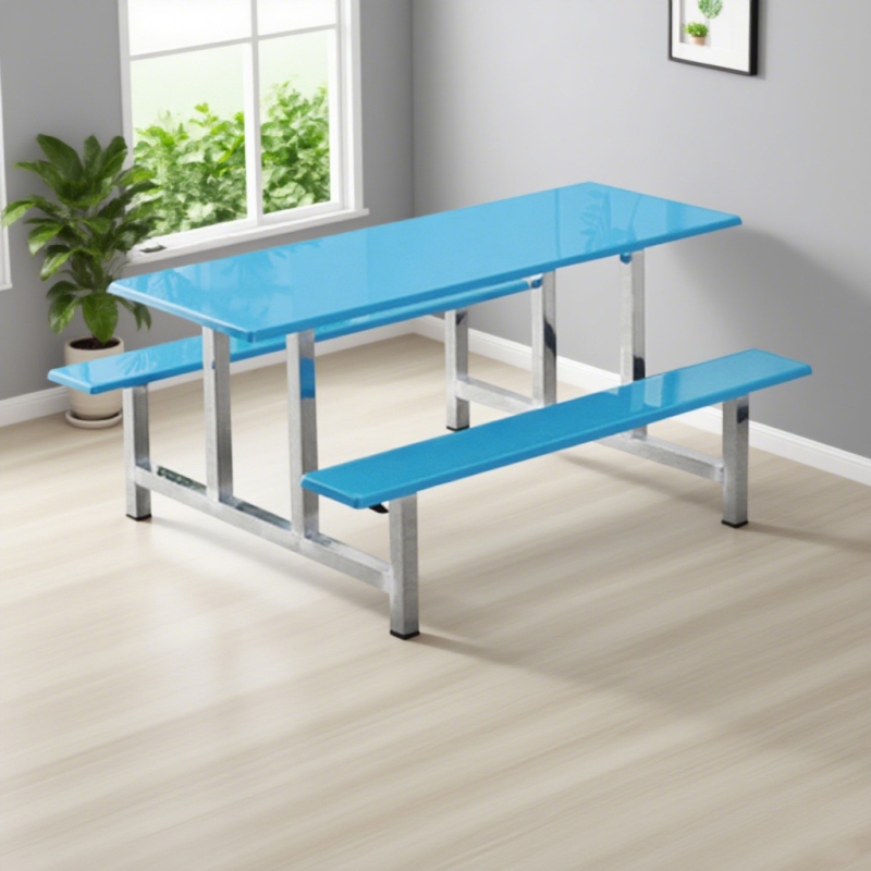 CZY-09  半不锈钢连体餐桌椅