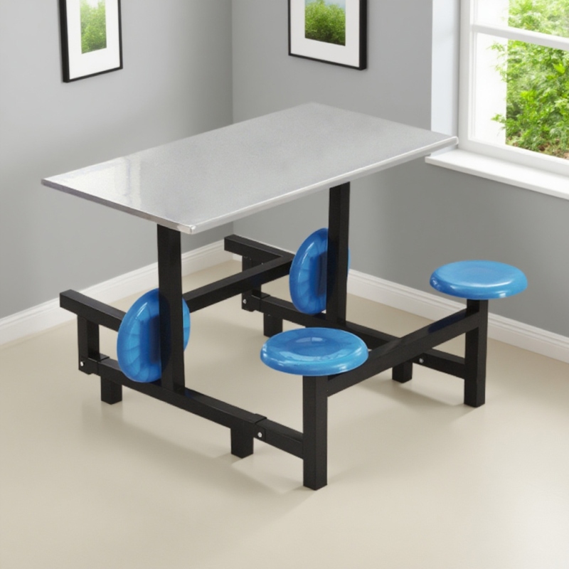 CZY-36  折叠圆凳连体餐桌椅