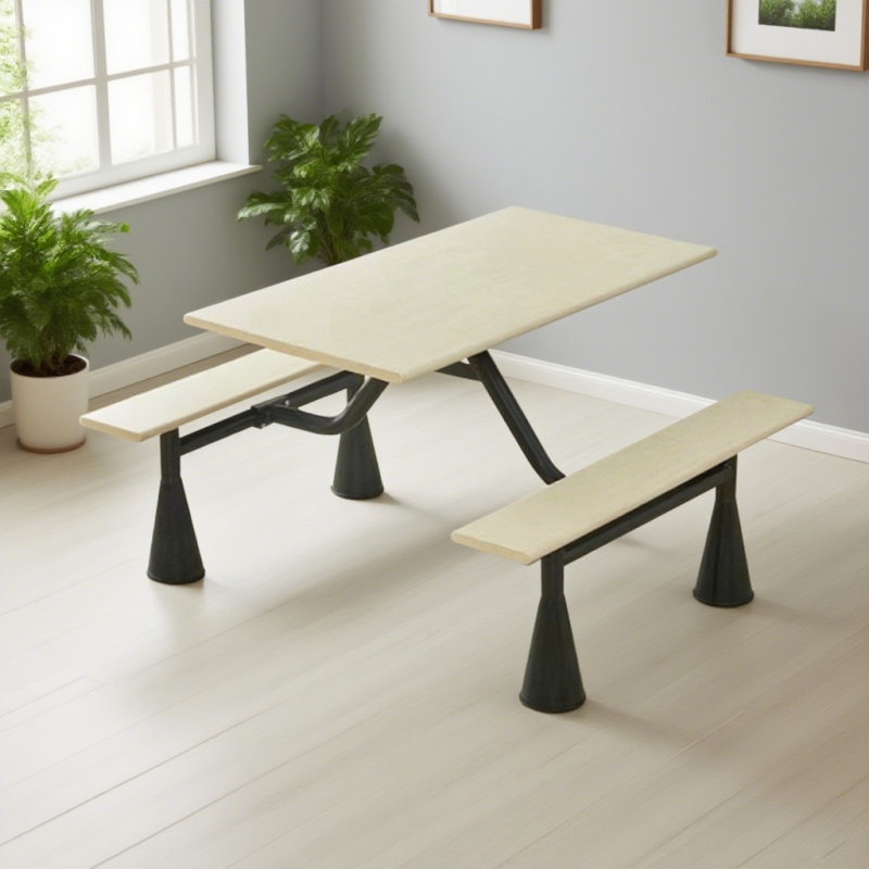 CZY-46  圆锥喇叭口连体餐桌椅