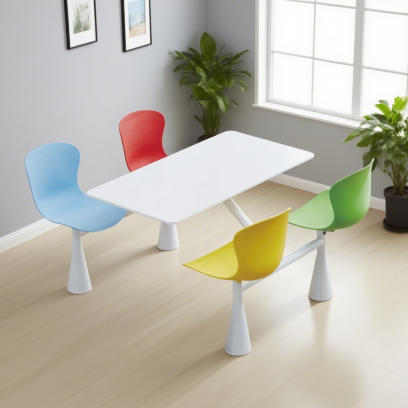 CZY-48  圆锥喇叭口连体餐桌椅