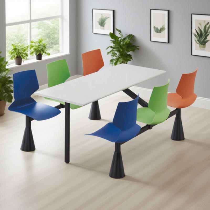 CZY-50  圆锥喇叭口连体餐桌椅