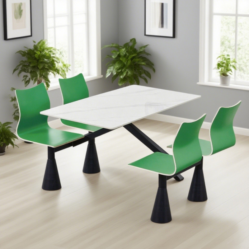 CZY-52  圆锥喇叭口连体餐桌椅