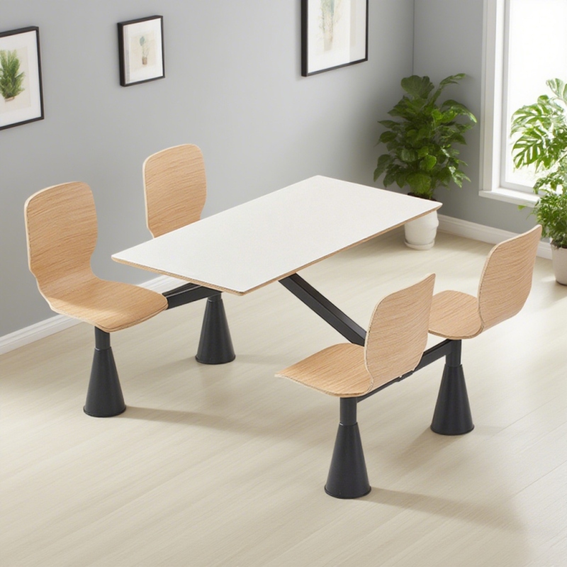 CZY-54  圆锥喇叭口连体餐桌椅