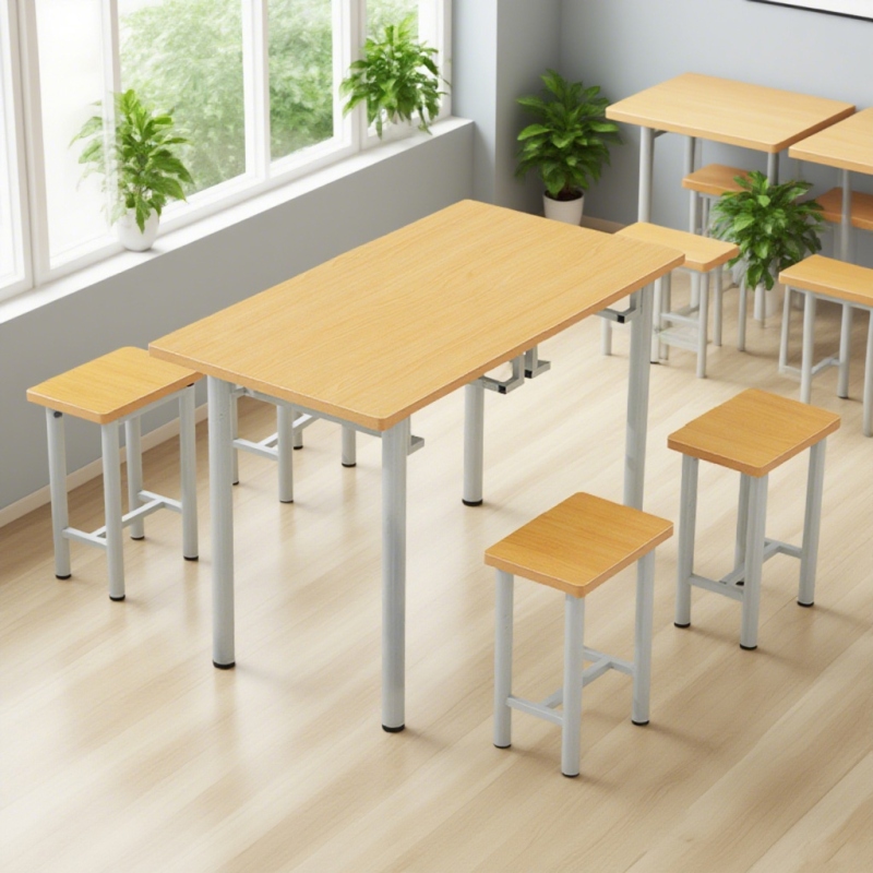 CZY-59  四人圆管挂凳餐桌椅