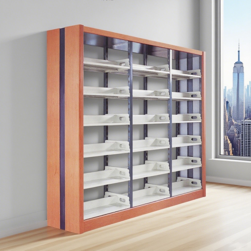 SJ-03 六层钢木双面书架