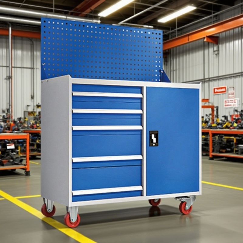 GJJ-14    工具车-五斗单开门-挂网