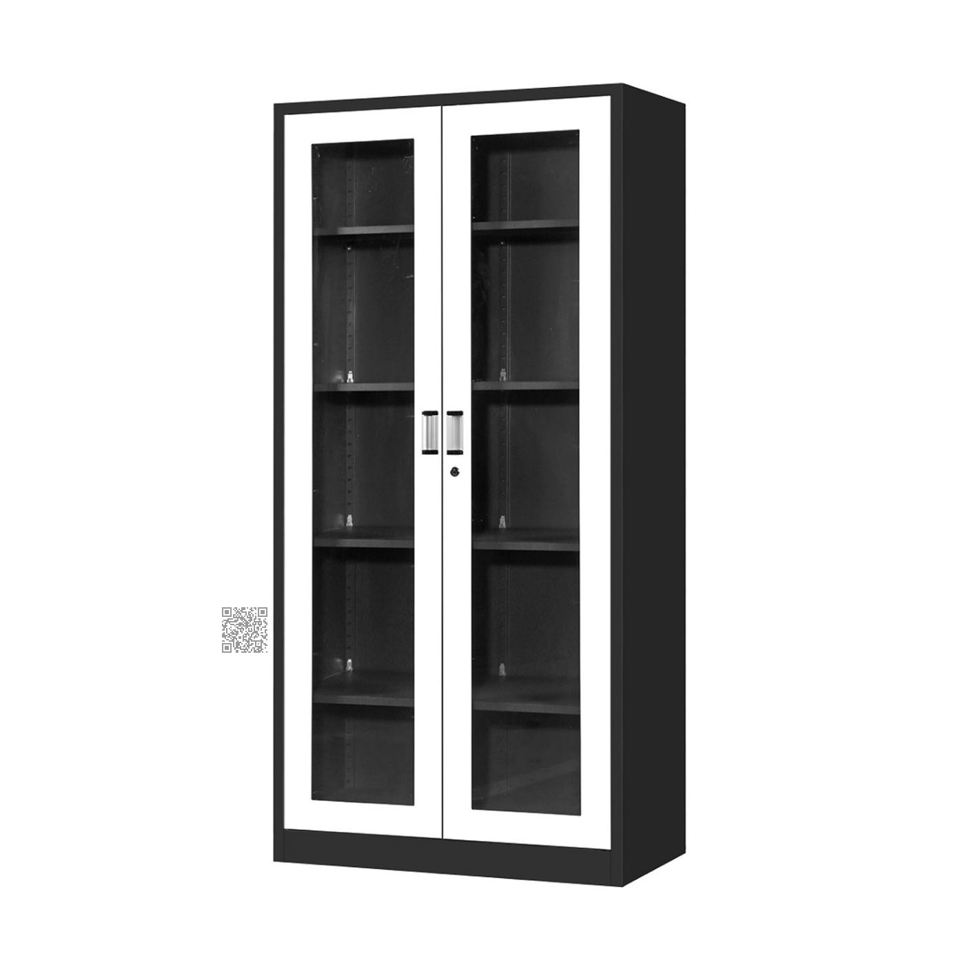 宽边套色通体玻门柜